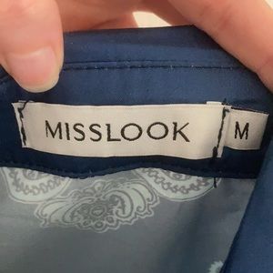 Blue toned top Cotton Polyester